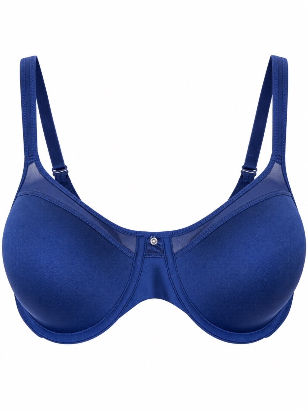 NWT Bali Smoothing Underwire Bra 36D Navy Blue Full Coverage Convertible